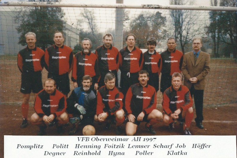 Alte Herrrn VfB Oberweimar 1997 auf der Falkenburg