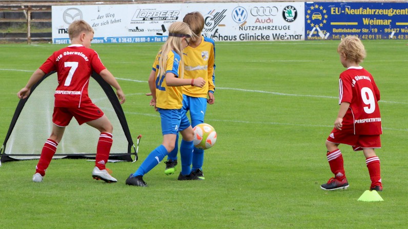Funino-Turnier mit dem VfB Oberweimar am 20.9.21 auf dem Wimaria Stadion