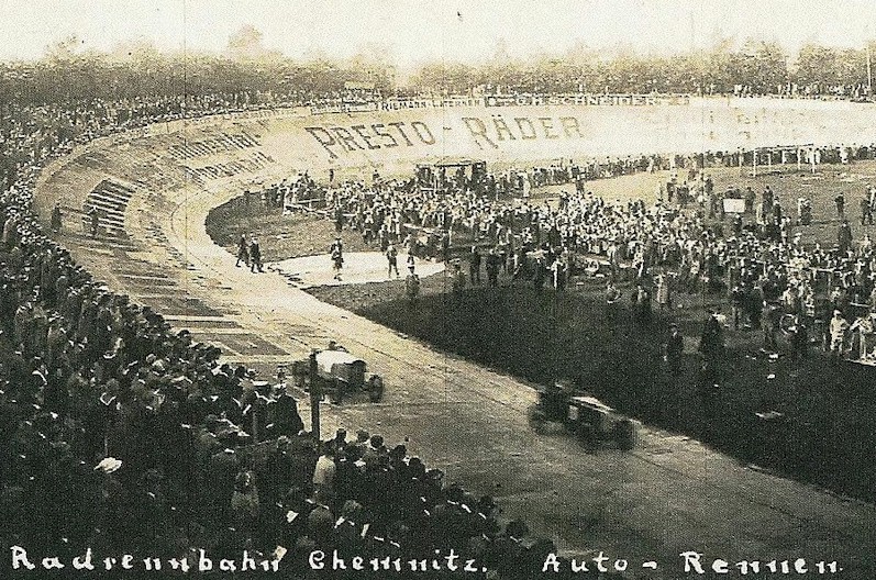 Radrennbahn im Chemnitzer Stadtteil Altendorf (Sammlung Jürgen Eichhorn)