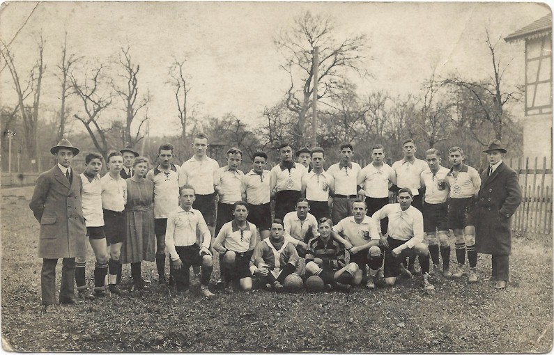Erstes Spiel einer Mannschaft vom VfB Oberweimar am 26.12.1922 gegen Dessau