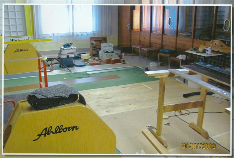 Sanierungsarbeiten nach dem Hochwasser 2013