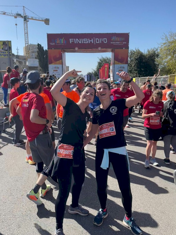 Elke und Itschi beim Jerusalem Halbmarathon