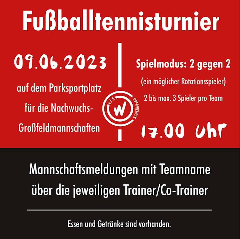 Fußballtennis-Turnier des VfB Oberweimar