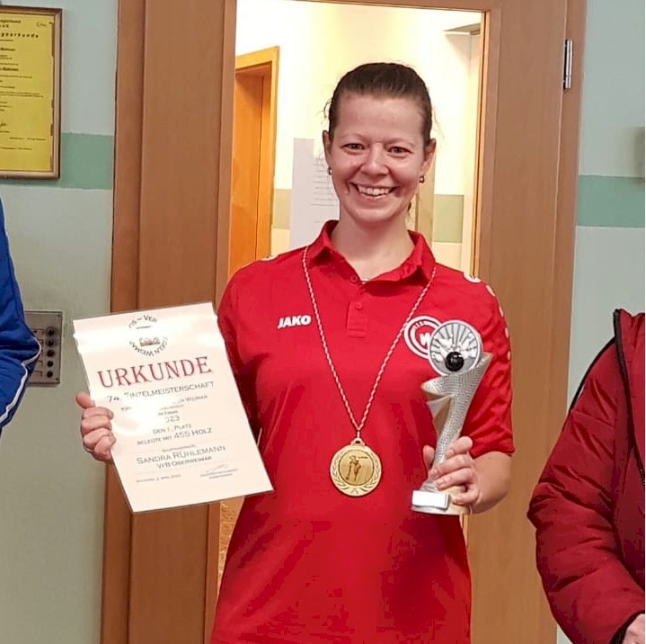 Sandra Rühlemann konnte Ihren Titel in der Kreiseinzelmeisterschaft verteidigen