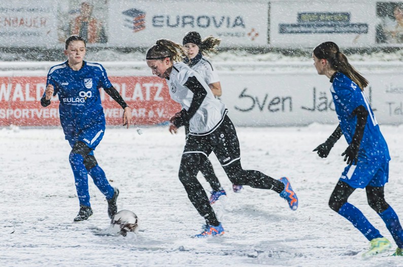 Knappe Niederlage im Schneegestöber