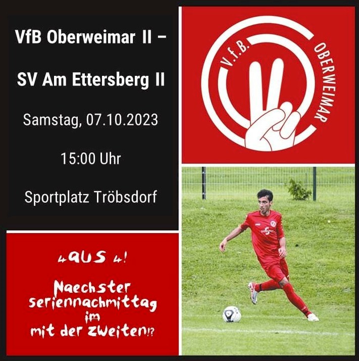 Nächster Seriennachmittag mit den 2. Herren vom VfB Pberweimar Nächster Seriennachmittag mit den 2. Herren vom VfB Pberweimar
