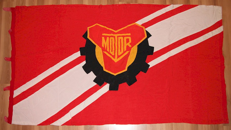 Vereinsfahne der BSG Motor Süd Oberweimar