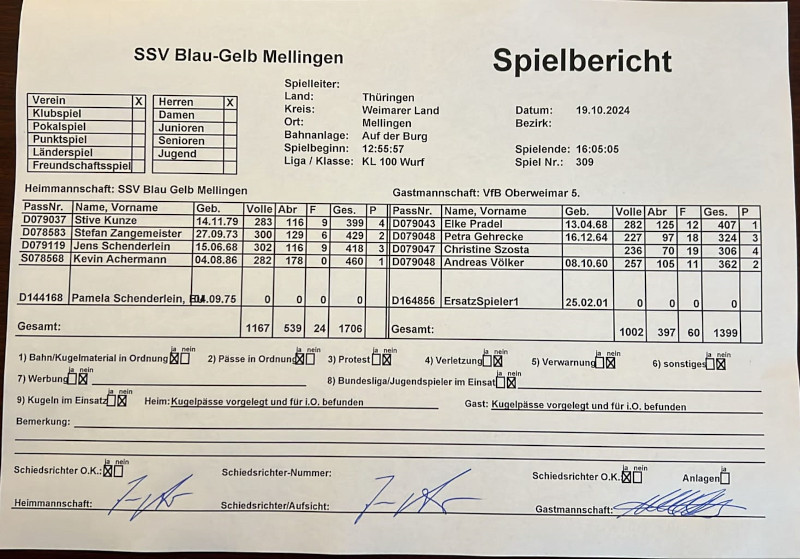 Sportlich fairer Kegelnachmittag