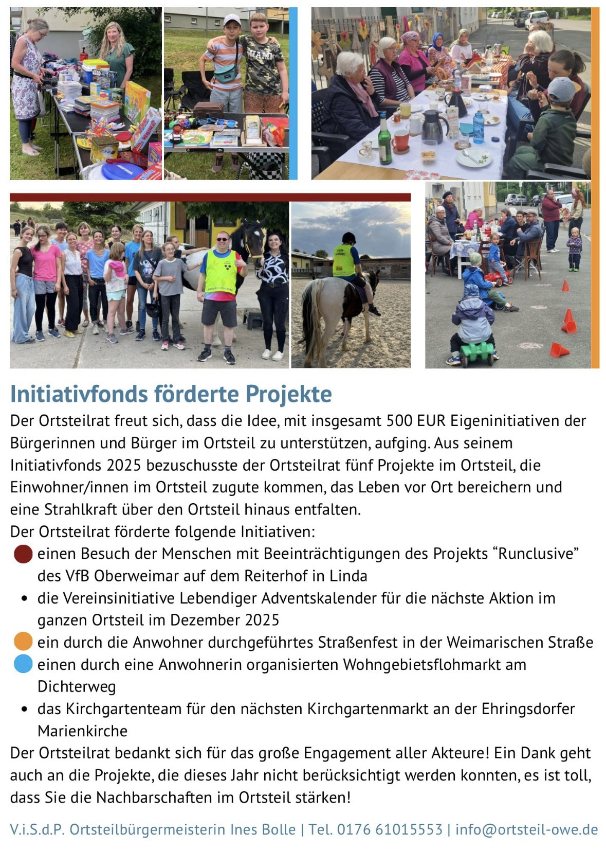 Unterstützung durch den Orts