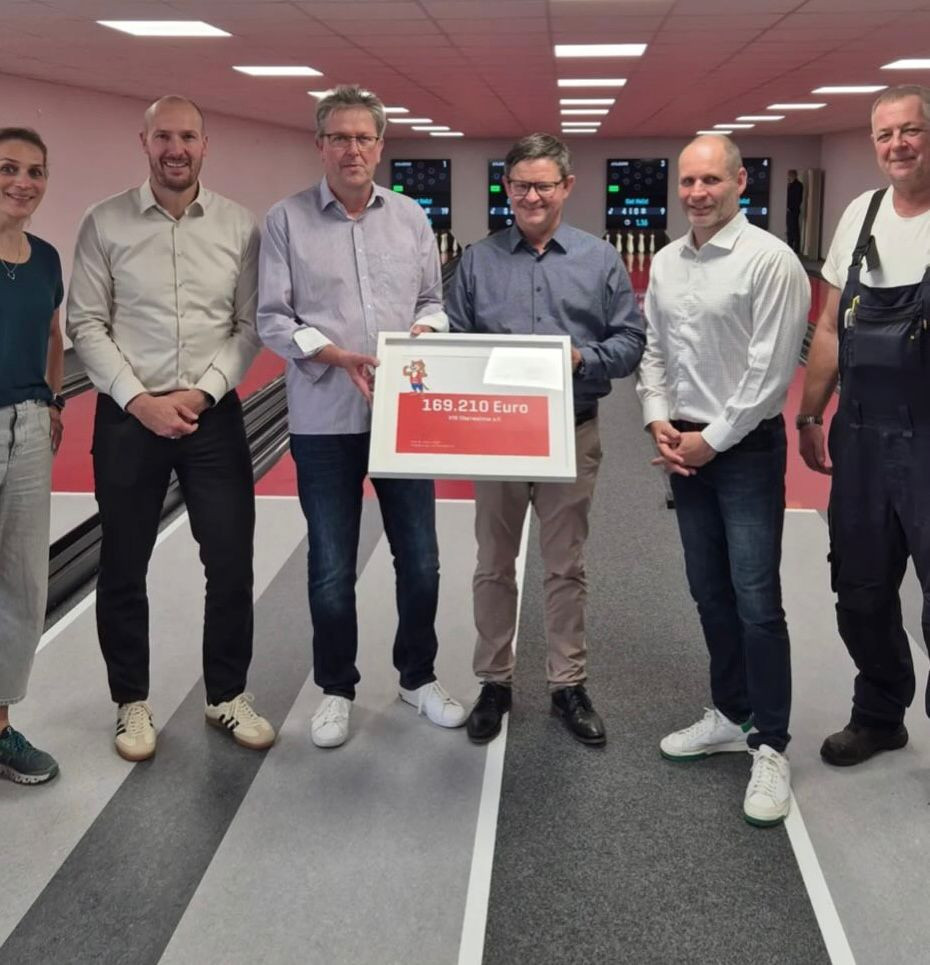 Feierliche Übergabe der Fördermittel für unsere Kegelbahn