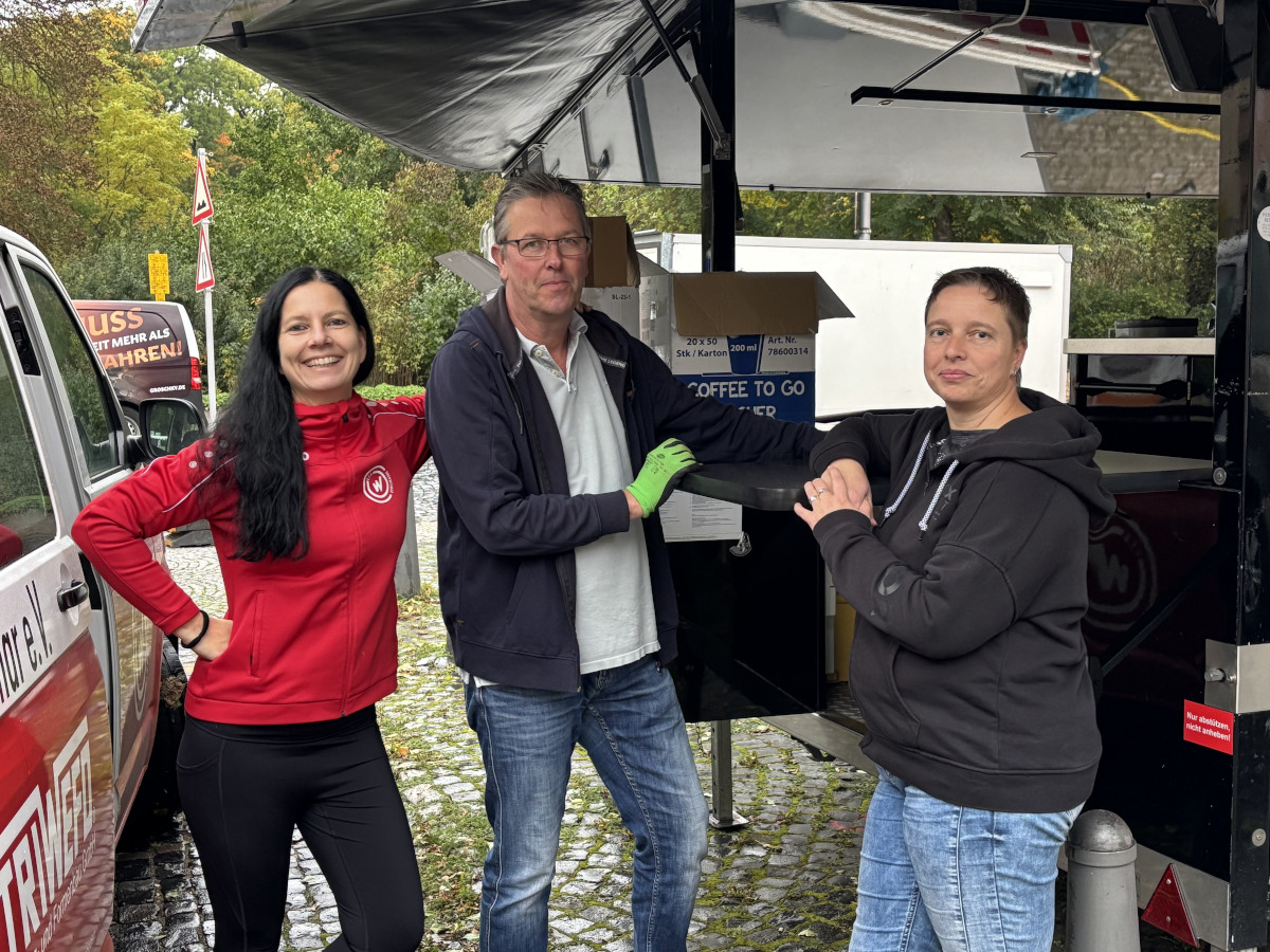 Das Aufbau-Team am Freitag