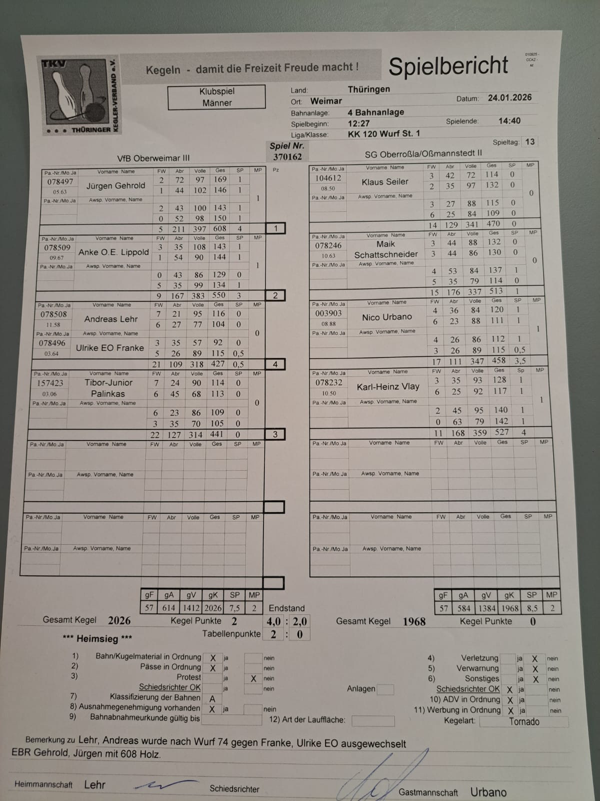 Einzelergebnis mit über 600 Holz - Dritte Mannschaft mit Heimsieg