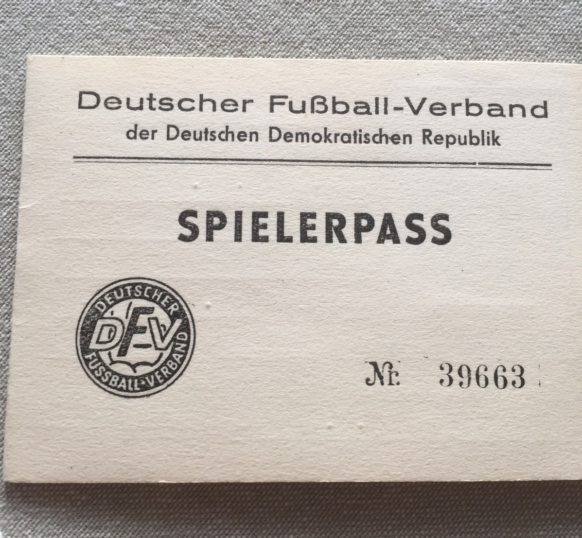Spielerpass Rolf Angermann Spielerpass Rolf Angermann
