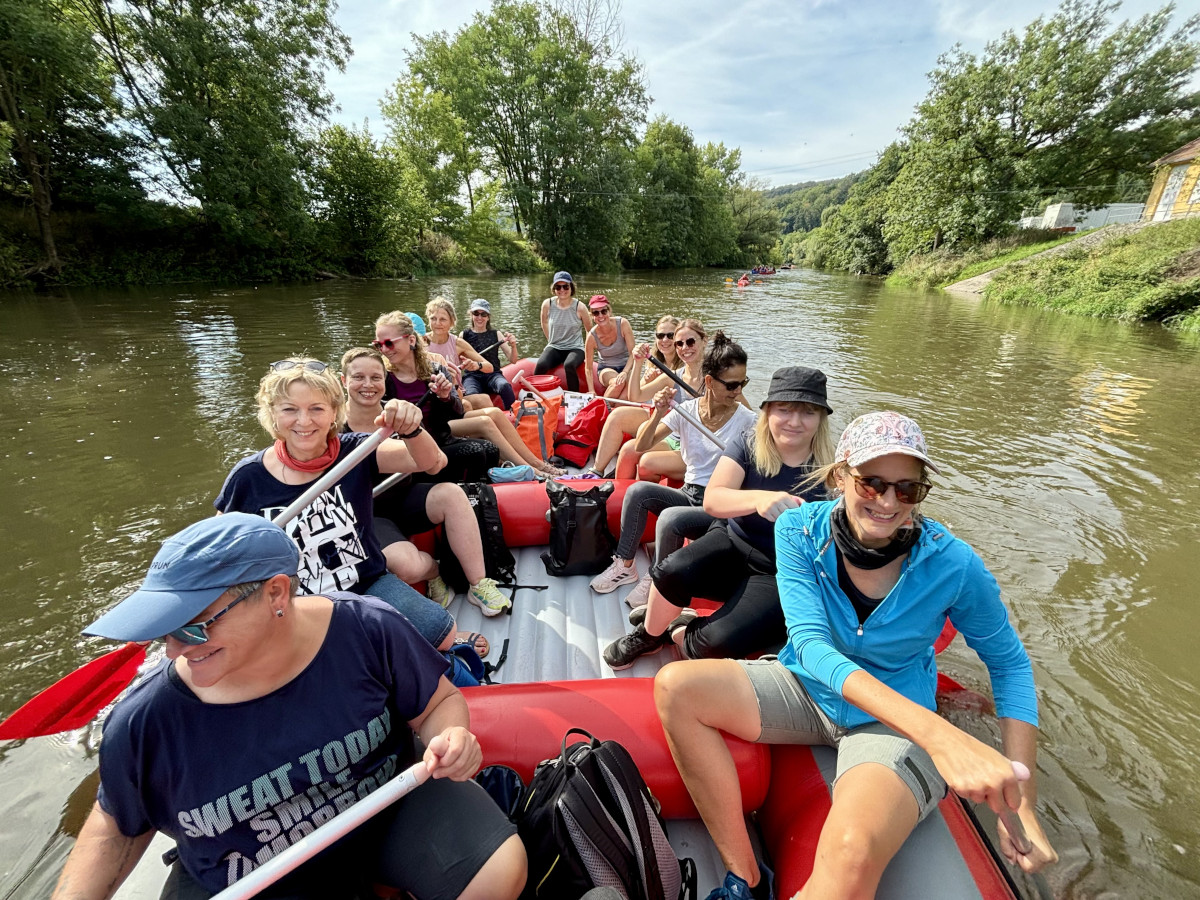 Schlauchboottour auf der Saale