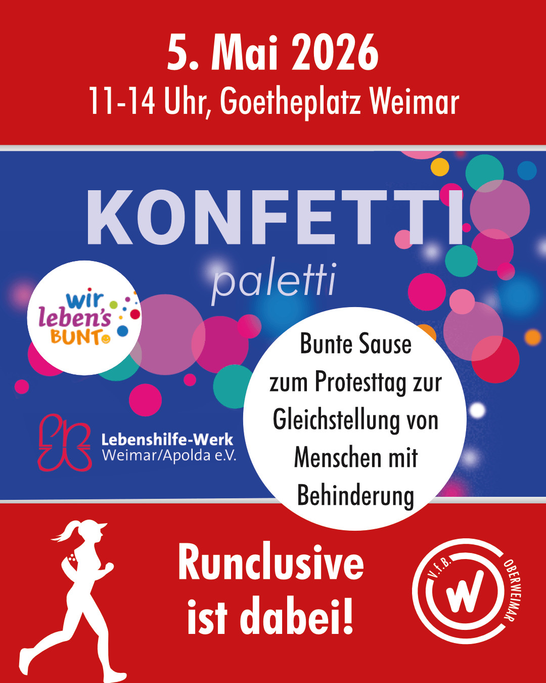 Konfetti Paletti mit Runclusive