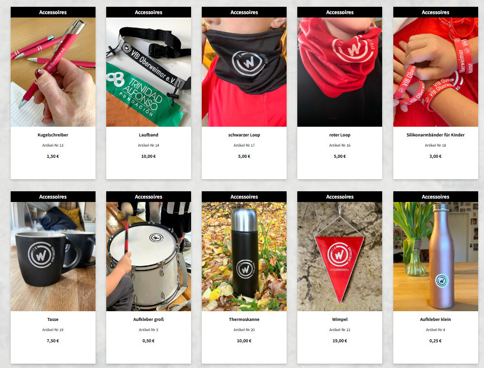 Erwerb von Fanartikel