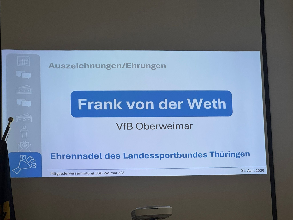 Herzlichen Glückwunsch an unseren Vereinsvorsitzenden Frank von der Weth! 