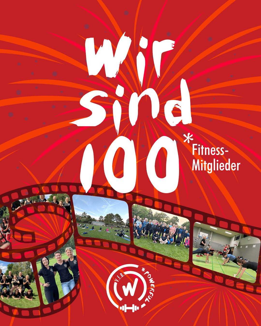 100 Teilnehmer im Fitnessbereich