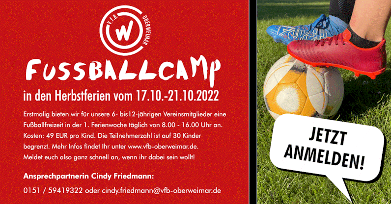 Fußball Feriencamp des VfB Oberweimar